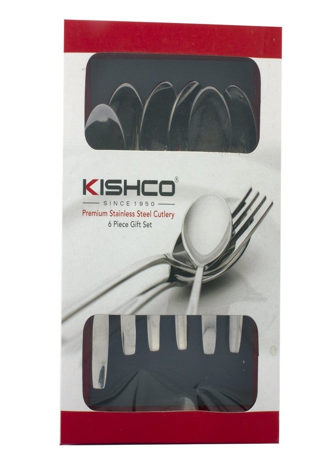 KISHCO ملاعق شاي كيشكو كريسنت المصنوعة من الفولاذ المقاوم للصدأ - عبوة من 6 قطع - Image 3